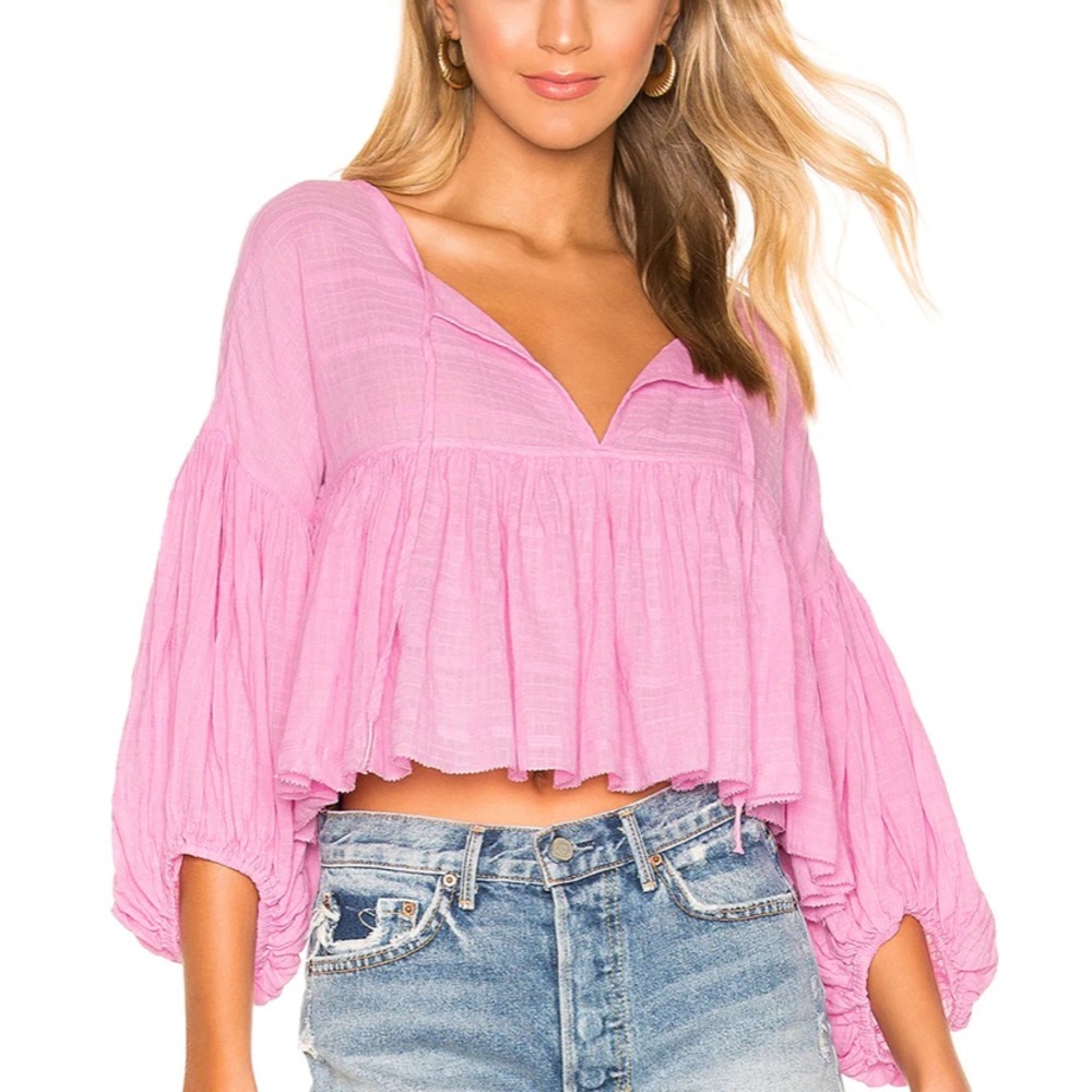 ISO pink Beaumont mews free people top